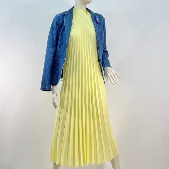 Гофре классика Креп Шифон светло-желтый