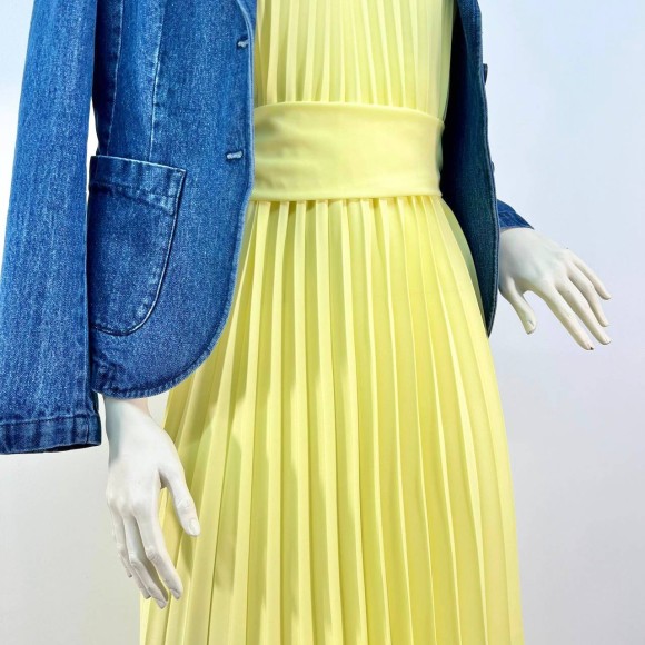 Гофре классика Креп Шифон светло-желтый