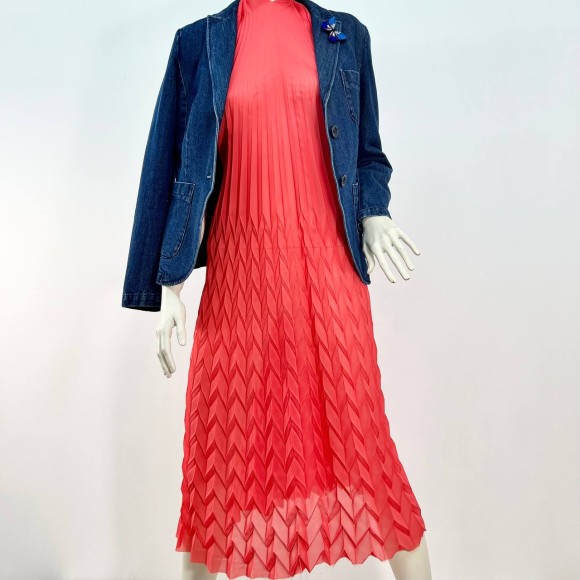 Гофре фэнтези Коса Шифон персик Гофре фэнтези Коса Шифон персик