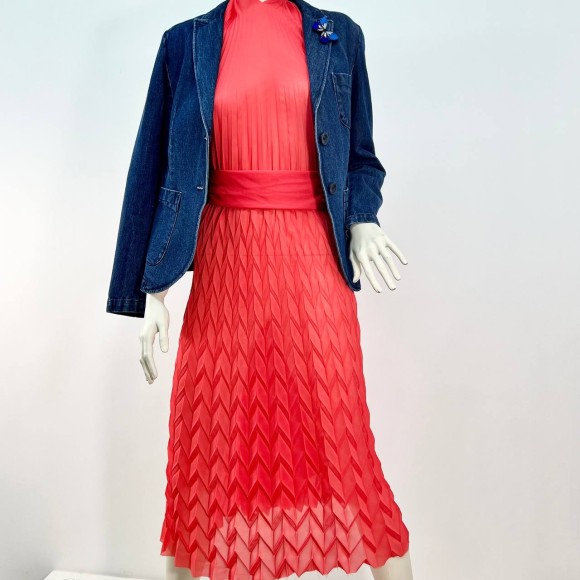 Гофре фэнтези Коса Шифон персик Гофре фэнтези Коса Шифон персик