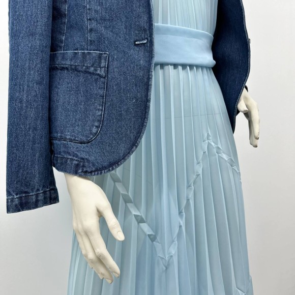 Гофре фэнтези Горы Египта Шифон небесно голубой Гофре фэнтези Горы Египта Шифон небесно голубой