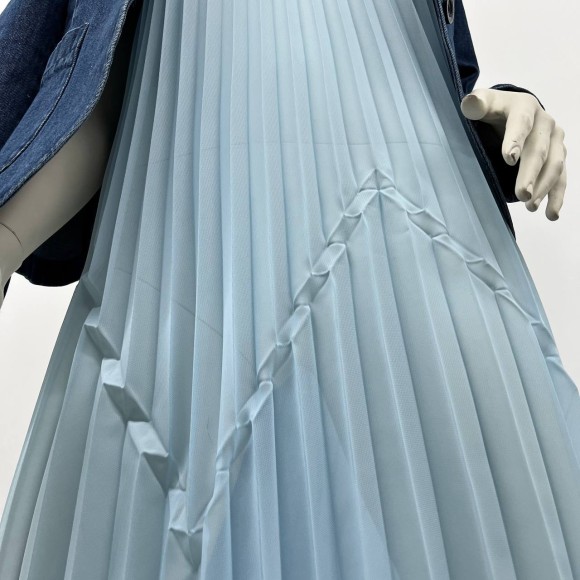 Гофре фэнтези Горы Египта Шифон небесно голубой Гофре фэнтези Горы Египта Шифон небесно голубой