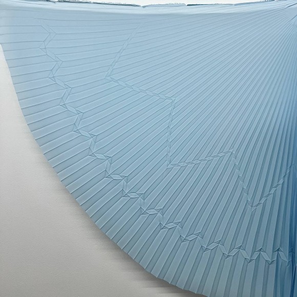 Гофре фэнтези Горы Египта Шифон небесно голубой Гофре фэнтези Горы Египта Шифон небесно голубой