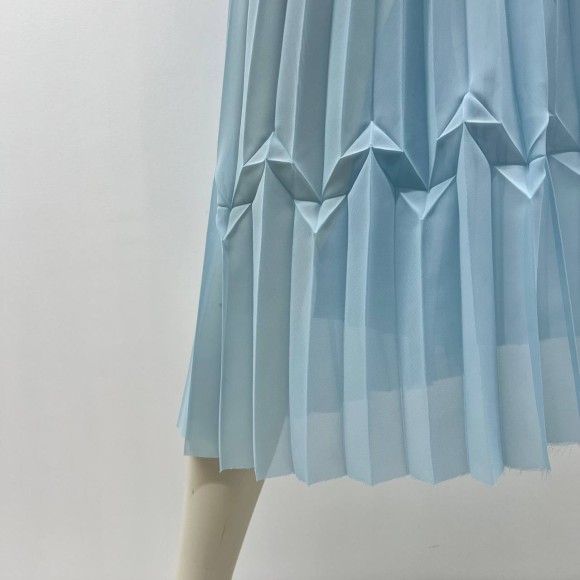 Гофре фэнтези Горы Египта Шифон небесно голубой Гофре фэнтези Горы Египта Шифон небесно голубой