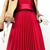 Гофре классика Поливискоза Красный чистый