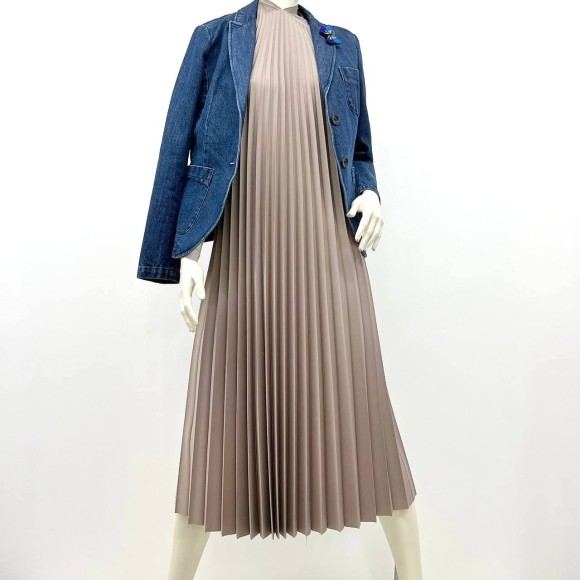 Гофре классика Поливискоза Бежевый холодный