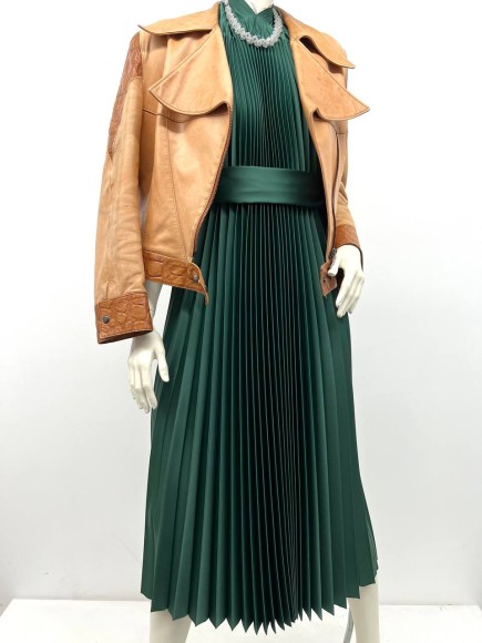 Гофре классика Сатин зеленый