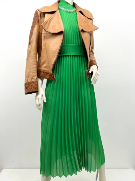 Гофре классика Шифон зеленый