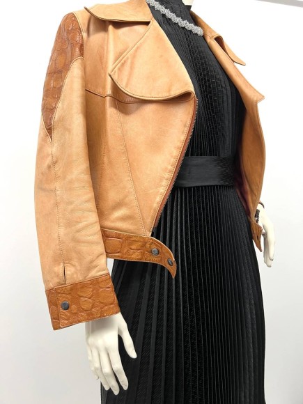 Гофре классика Плательная черная с узором