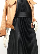 Гофре классика Плательная черная с узором