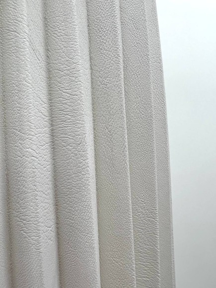 Гофре классика Экокожа молочный морщинистая 100