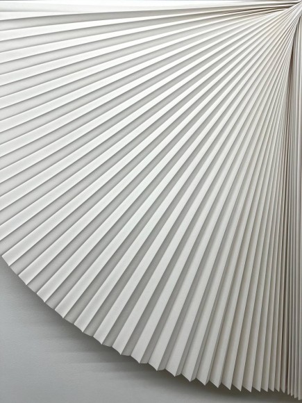 Гофре классика Экокожа молочный морщинистая 100