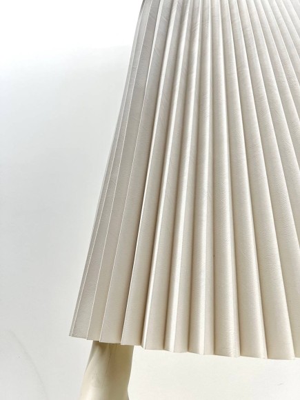 Гофре классика Экокожа молочный морщинистая 100