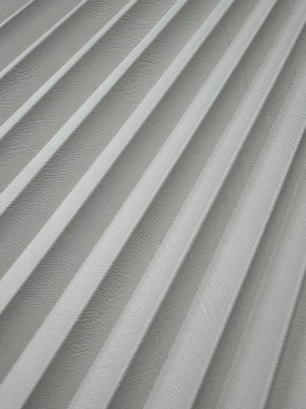 Гофре классика Экокожа молочный морщинистая 100