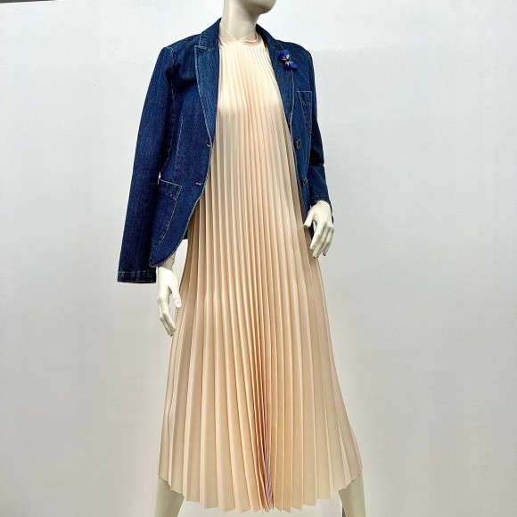 Гофре классика Креп-шифон бежевый