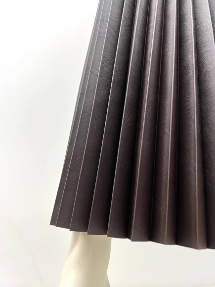 Гофре классика Экокожа коричневая морщинистая 100 см