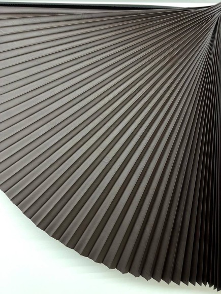 Гофре классика Экокожа коричневая морщинистая 100 см