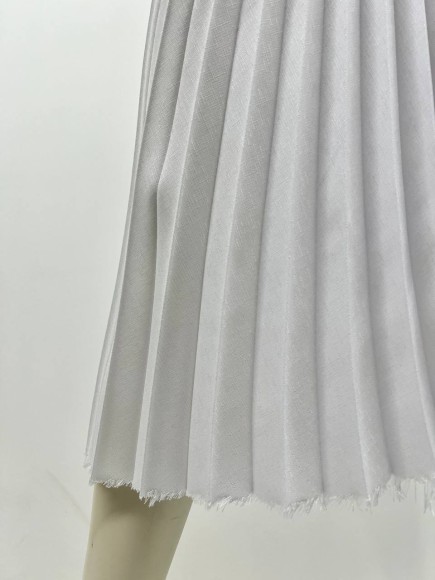 Гофре классика Лен смесовый белый