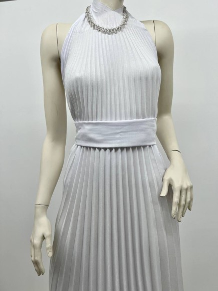 Гофре классика Лен смесовый белый