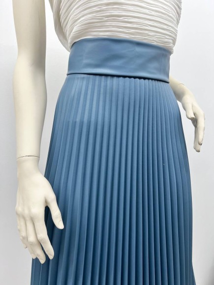 Гофре классика Экокожа голубая 100