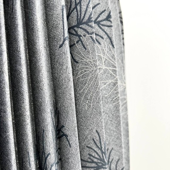 Гофре классика Лен Перья (светло серый)