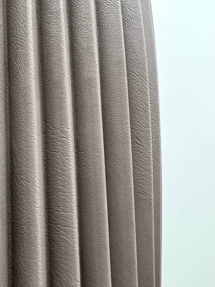 Гофре классика Экокожа кофейная морщинистая 100см