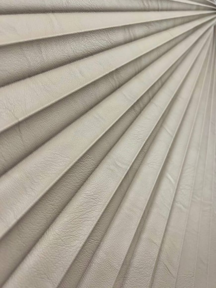 Гофре классика Экокожа кофейная морщинистая 100см