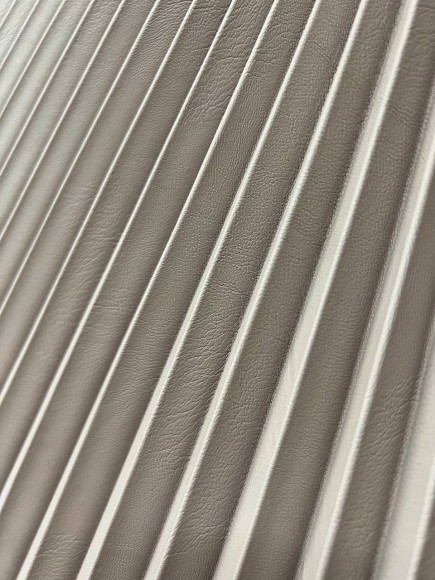 Гофре классика Экокожа кофейная морщинистая 100см