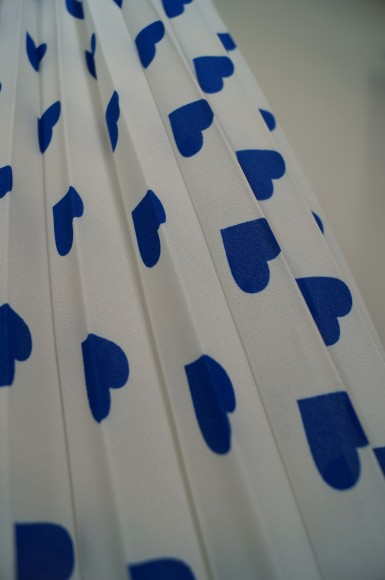 Гофре классика Шифон белая с сердцем