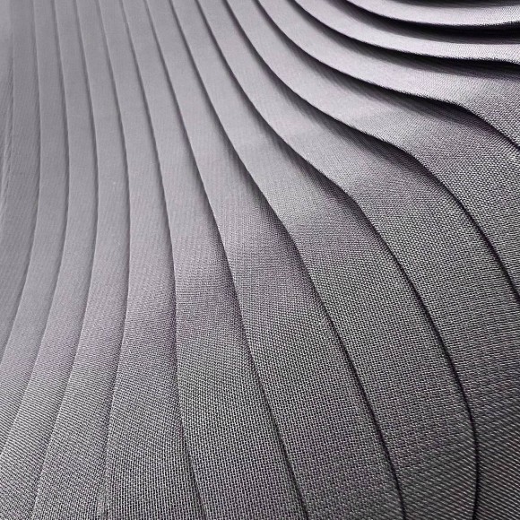 Плиссе 1см Шифон темно-серый Плиссе 1см Шифон темно-серый