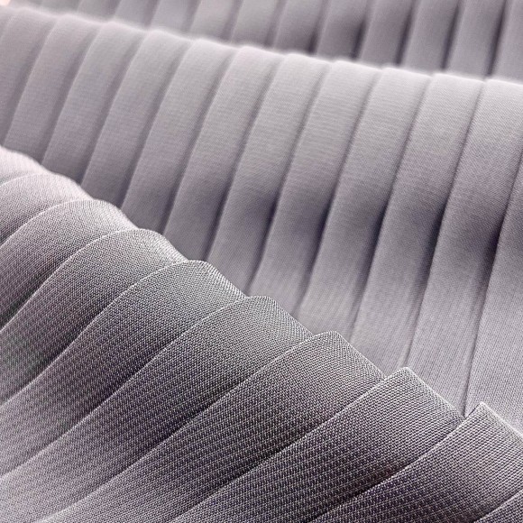 Плиссе 1см Шифон темно-серый Плиссе 1см Шифон темно-серый