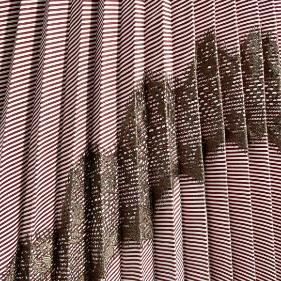 Гофре классика с кружевом Плательно-блузочная ткань