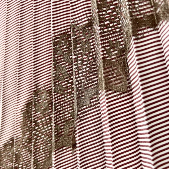 Гофре классика с кружевом Плательно-блузочная ткань