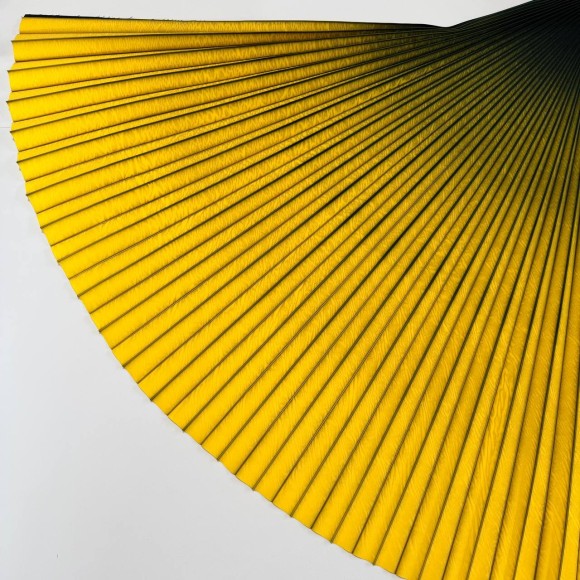 Гофре Габардин желтый прокрас черный