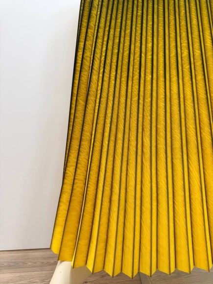 Гофре Габардин желтый прокрас черный