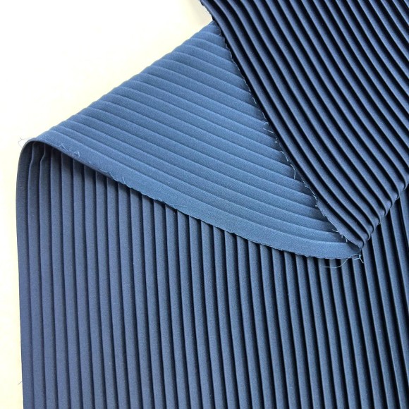 Плиссе 4 мм Атлас темно-синий 130см Плиссе 4 мм Атлас темно-синий 130см