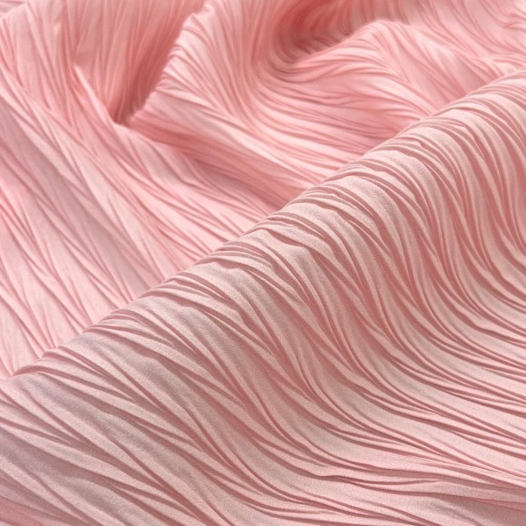 Складка Листья бамбука +open space 1см Сатин розовый