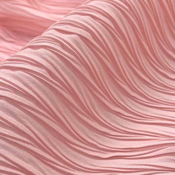 Складка Листья бамбука +open space 1см Сатин розовый