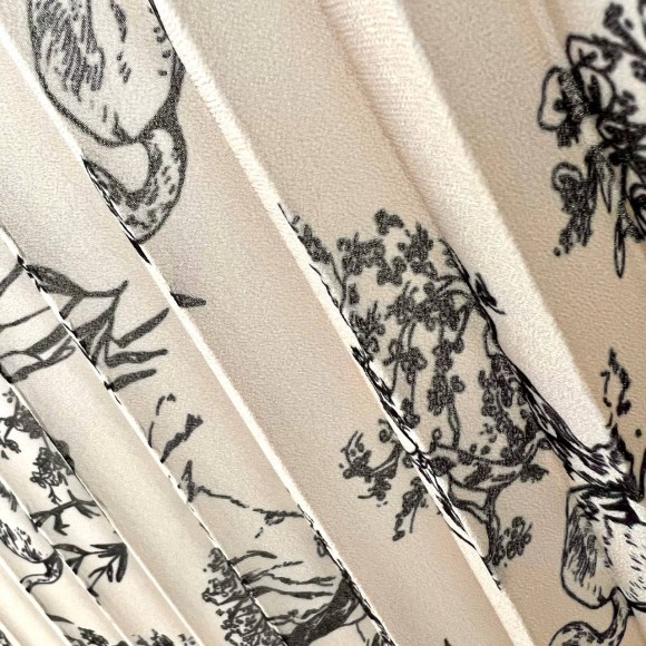 Гофре классика Креп-шифон песочные птицы