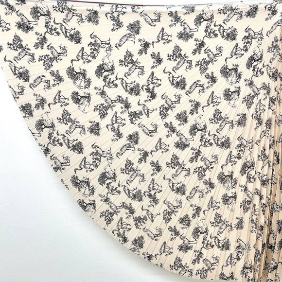 Гофре классика Креп-шифон песочные птицы