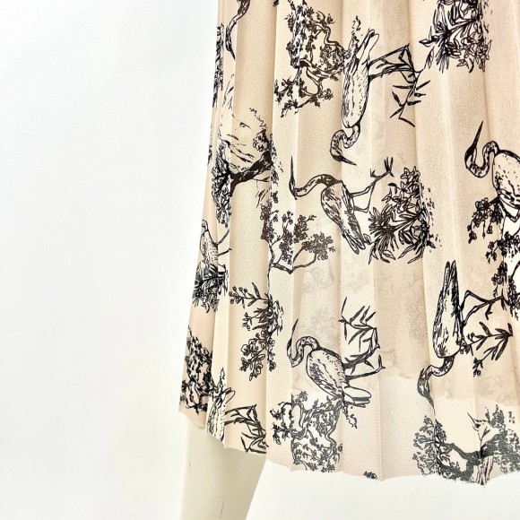 Гофре классика Креп-шифон песочные птицы