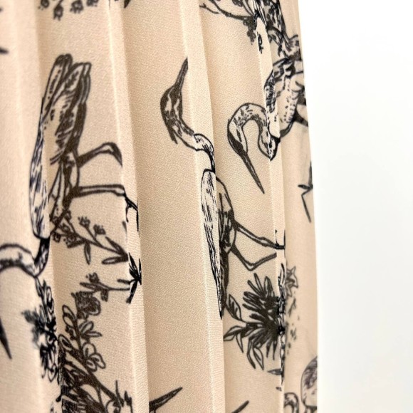 Гофре классика Креп-шифон песочные птицы