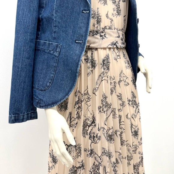 Гофре классика Креп-шифон песочные птицы