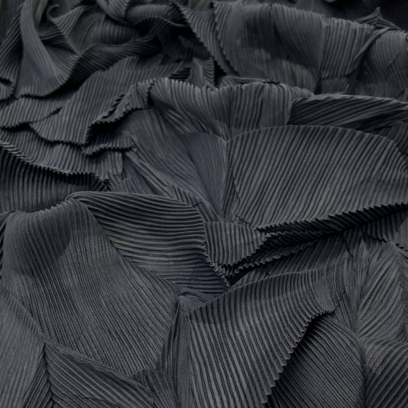 Комбинированное гофре "Виолетта" Шифон черный
