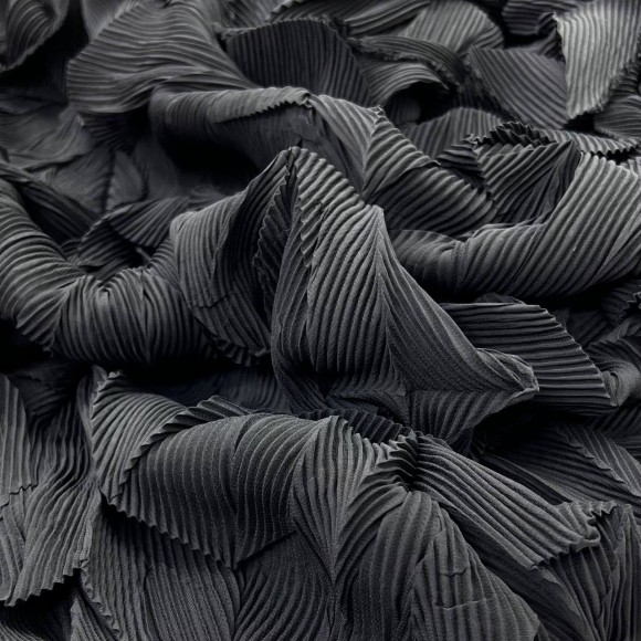 Комбинированное гофре "Виолетта" Шифон черный