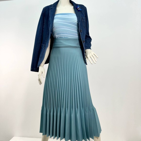 Гофре фэнтези Годэ Поливискоза темная бирюза