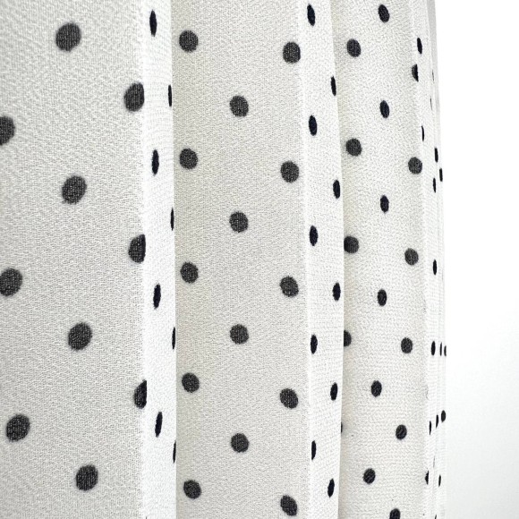 Гофре классика Креп-шифон белый горох