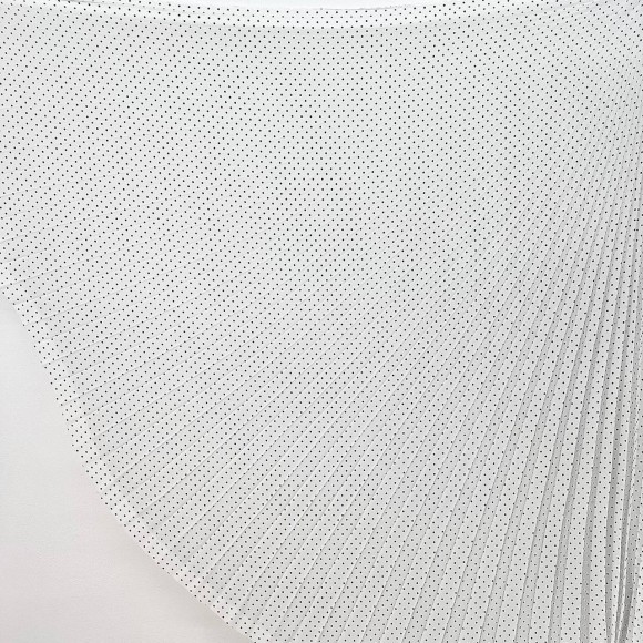 Гофре классика Креп-шифон белый горох