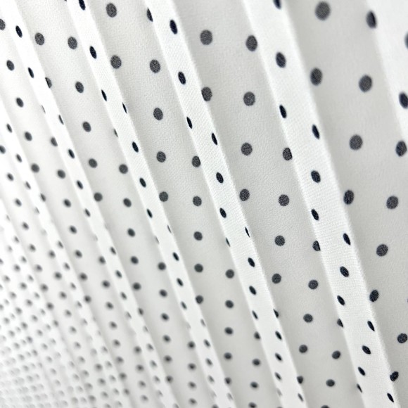 Гофре классика Креп-шифон белый горох