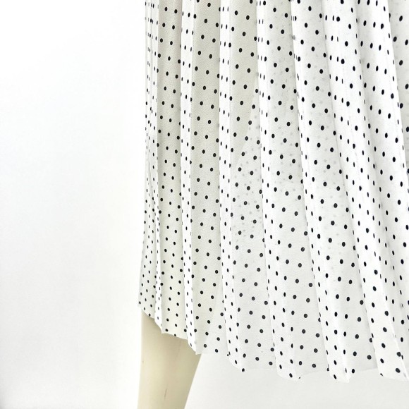 Гофре классика Креп-шифон белый горох